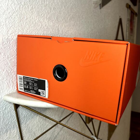 Nike Blazer Mid sacai Black Wolf Grey Mens Size 10 Womens Size 11.5 BV0072 002 - Picture 8 of 16